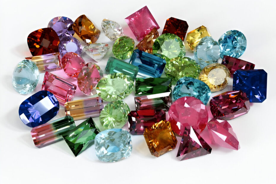 Various colorful gemstones
