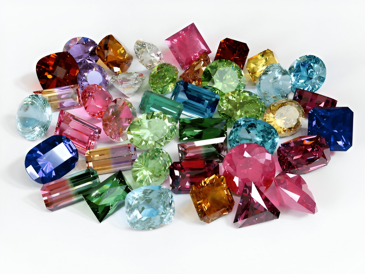 Various colorful gemstones