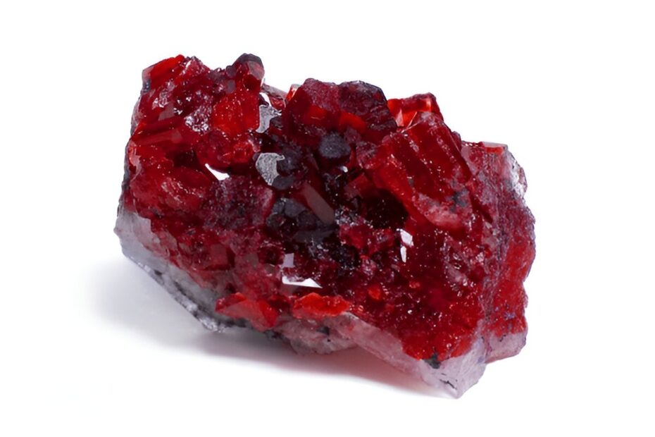 ruby and crystals ,rough natural gemstone for jewelry , stone high quality